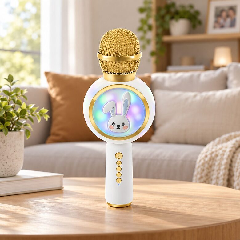 Bezvadu karaoke mikrofons bērniem ar Bluetooth skaļruni