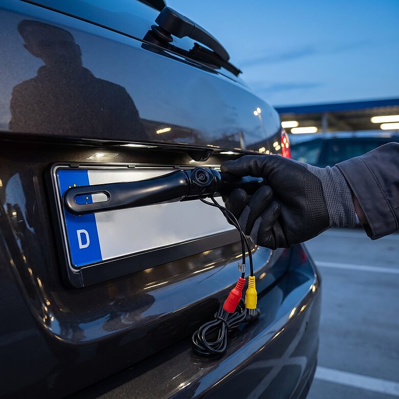 Nakts redzamības automašīnas atpakaļskata kamera