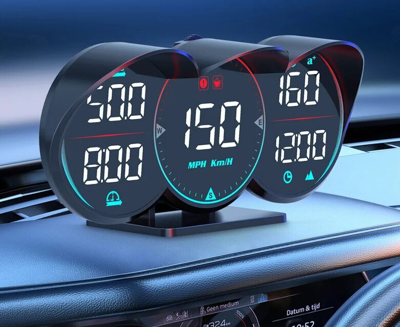 Auto Gps spidometrs, pulkstenis