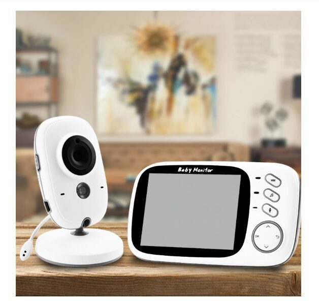 Video aukle 3,2 collas, Baby monitors ar akumulatoru un nakts redzamību, skaņu