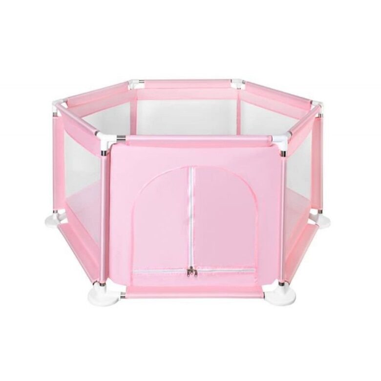 Bērnu drošības sētiņa, manēža - saliekama 125x 110 x 65cm, rozā