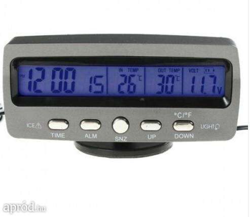 4 vienā - voltmetrs, termometrs, kalendārs, pulkstenis