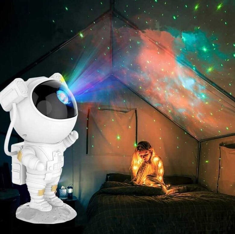 Zvaigžņu lāzera projektors XL 'Astronaut', ar tālvadības pulti