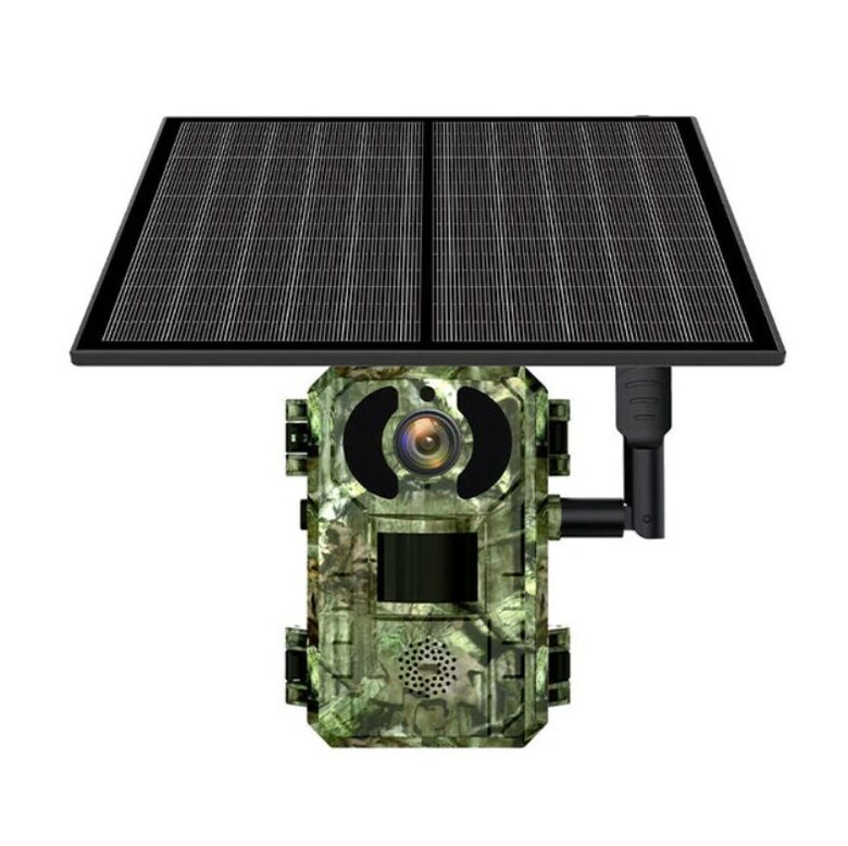 4G Meža kamera ar saules paneli (online video telefonā, bildes un ieraksts dienā un naktī), viegli uzstādāma mednieku kamera