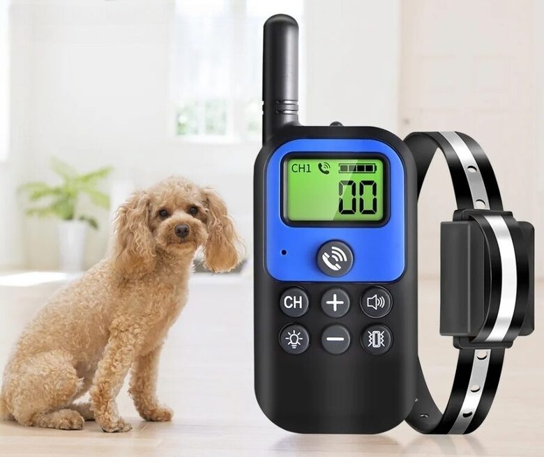 Suņu Dresūras Apmācības Apkakle ar Tālvadību un Rāciju 1500m