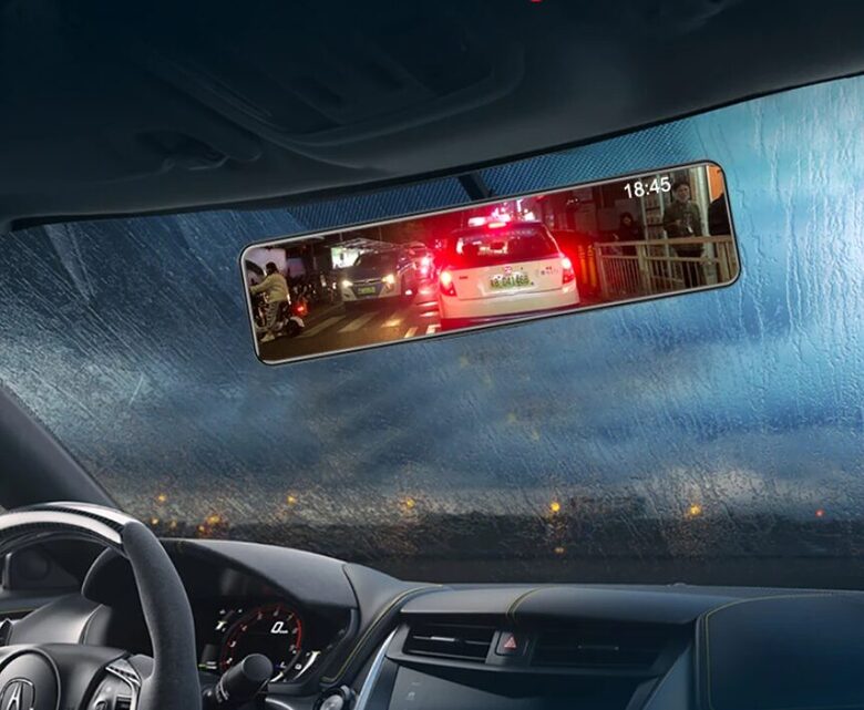 Video Reģistrators Spogulis 12 collas, GPS, Wifi 4K, 2 kameras (3840*2160P)