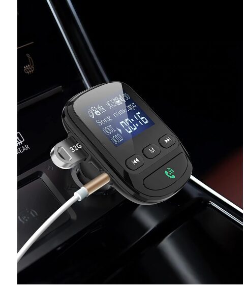 Fm transmiteris ar bluetooth un brīvroku sistēmu