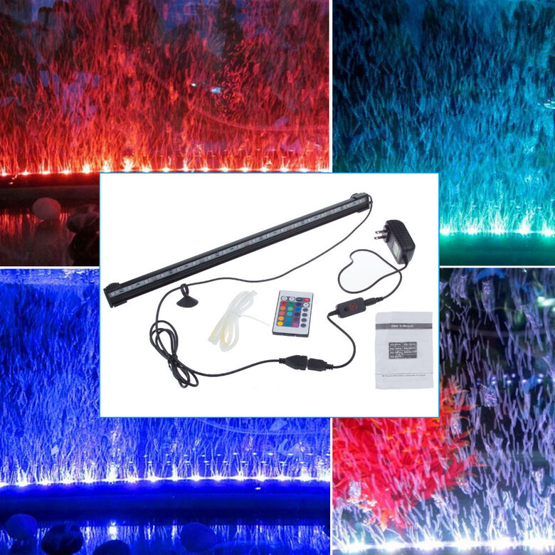 Zemūdens LED apgaismojums akvārijam ar pulti, RGB, 16 cm