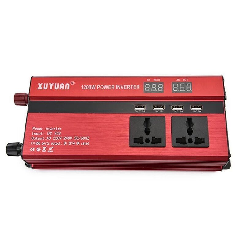 Strāvas pārveidotājs (24v-220v) 1200w inventers ,sprieguma pārveidotājs