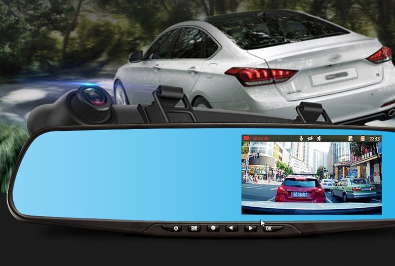 Video reģistrators spogulis + atpakaļskata kamera