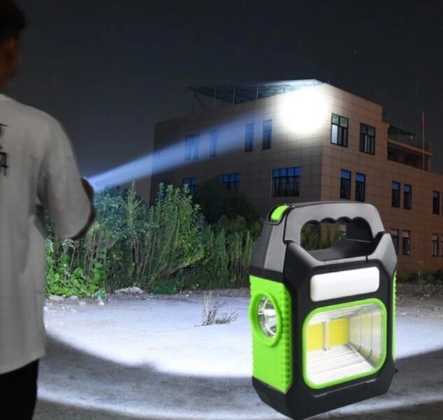 Led Lukturis (trīs vienā), ar saules bateriju/lādētāju (3W COB + 5W SMD LED (32 diodes)