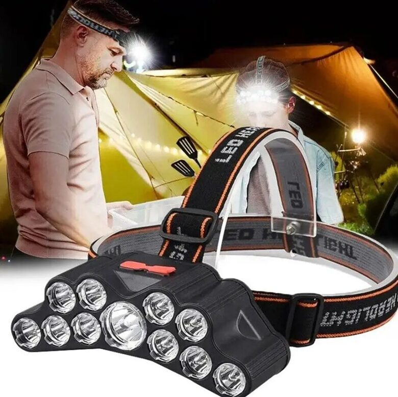 Galvas lukturis LED, lādējams