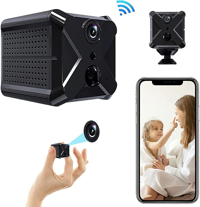 Video novērošanas kamera ar Wifi, kustības sensoru, uzlādējama