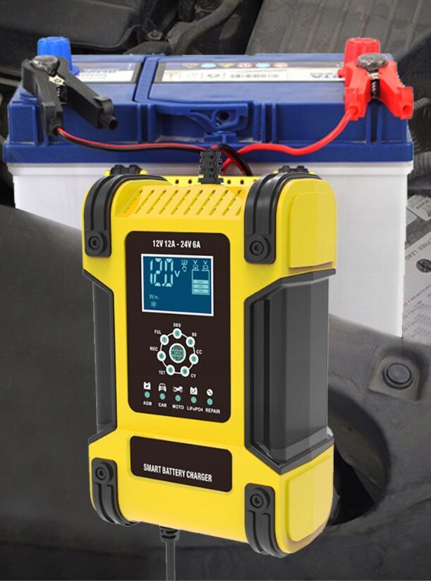 Akumulatoru lādētājs 12/24v 12A, Visu veidu akumulatoriem (skābes, želejas ), pilnībā automātisks