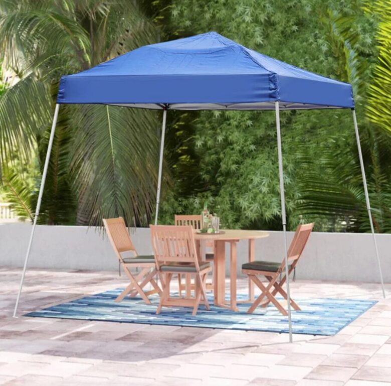 Dārza nojume 3x3m, zila