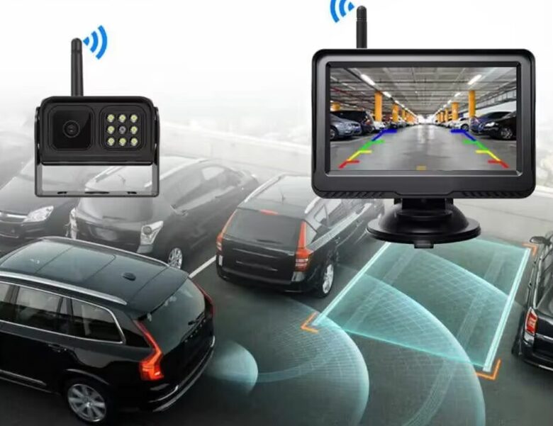 Auto bezvadu atpakaļskata kamera ar monitoru