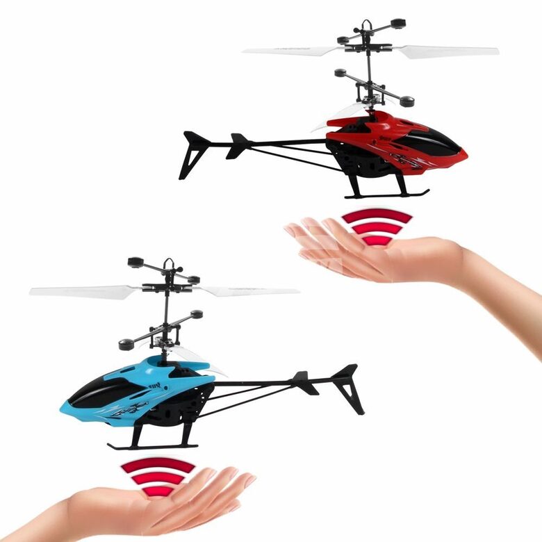 Lidojošais helikopteris ar sensoru un LED apgaismojumu