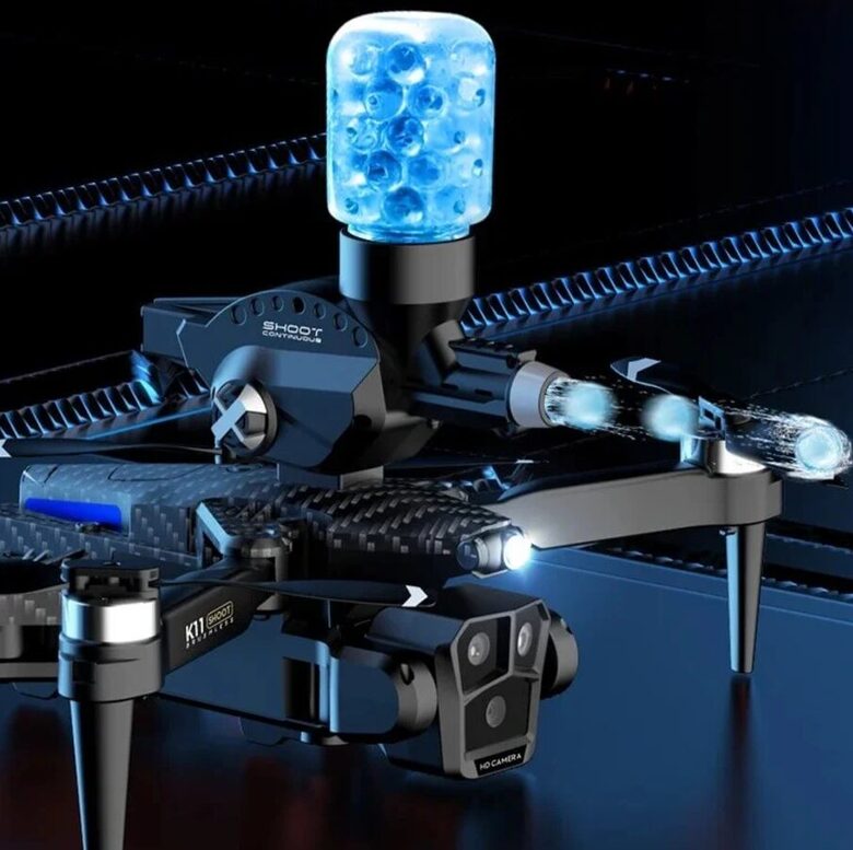 Drons ar kameru 500m - šauj ar bumbiņām