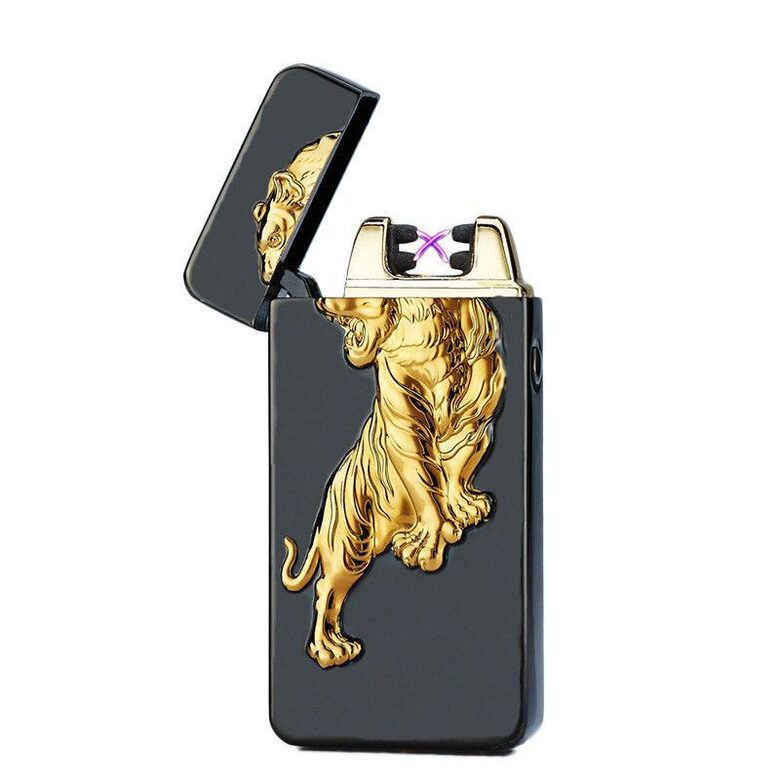 Nenodzēšamas šķiltavas, lādējamas ar USB, ar lauvas dizainu