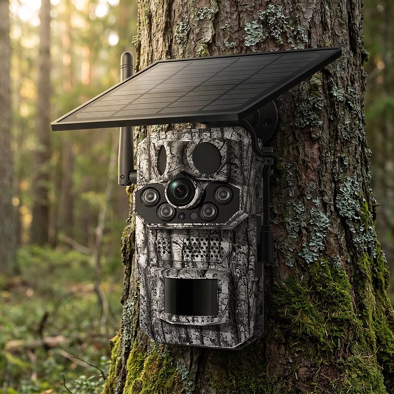 4G Saules Enerģijas Novērošanas Kamera ar GPS, 2K Nakts Redzamību un IP66 Aizsardzību OutdoorGuard Pro