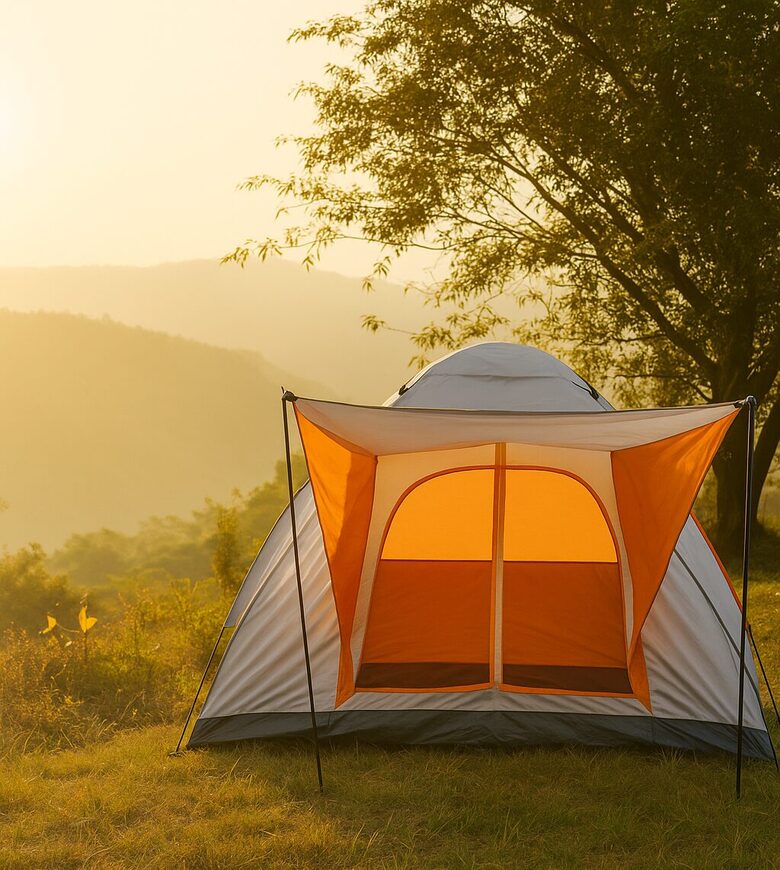 Tūristu telts ar jumtu – Kompakts un izturīgs patvērums četriem cilvēkiem 200 x 200 x 125 см
