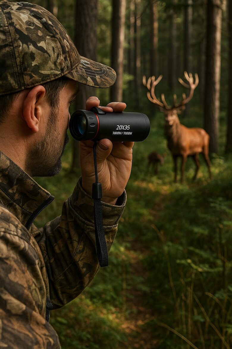 12x 7000m HD medību un makšķerēšanas monoklis ar ZOOM objektīvu dabas vērošanai