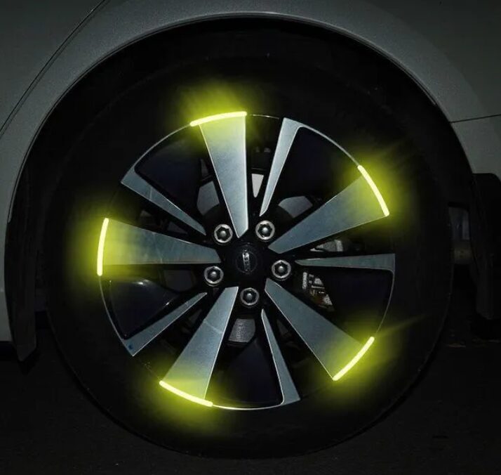 Auto/velo disku gaismas atstarojošā uzlīme 10gab