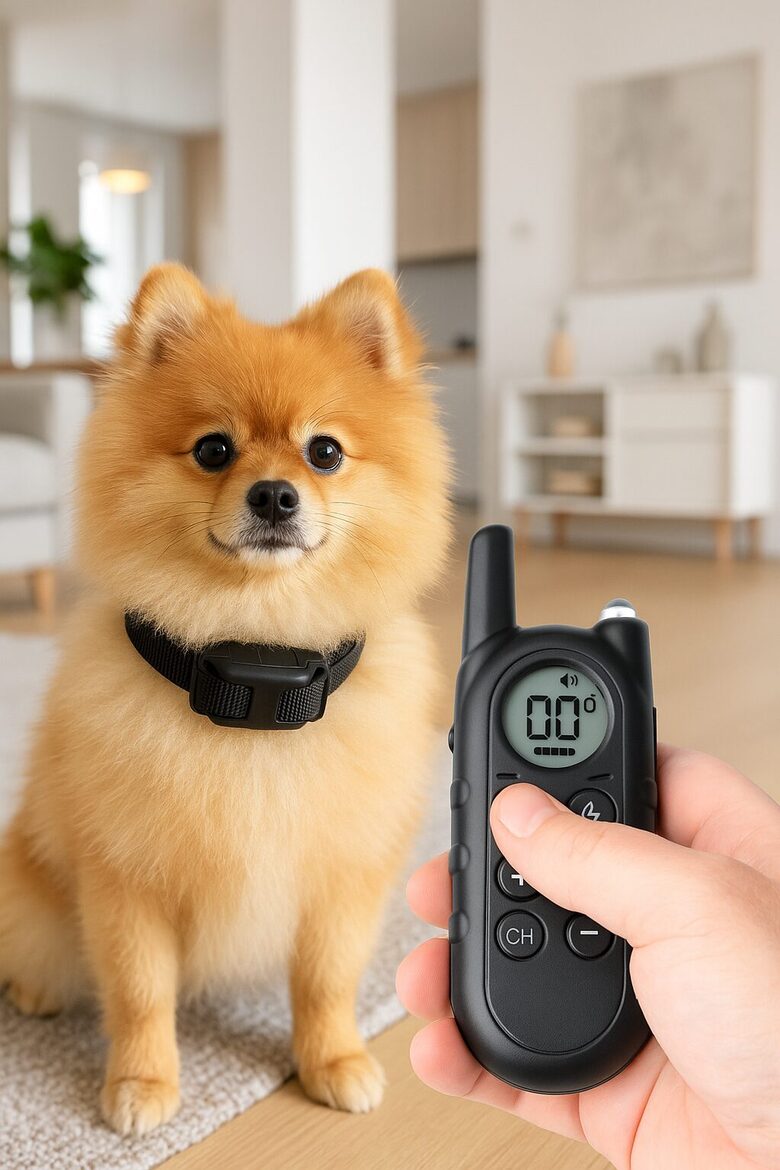 Mazo suņu dresūras/treniņu mini kakla siksna, LCD ekrāns, skaņa, vibrācija un elektro impulss, uzlādējama un mitruma izturīga, (400m distance)