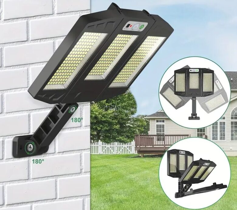 LED Prožektors ar 3 Daļām, Saules Panelis