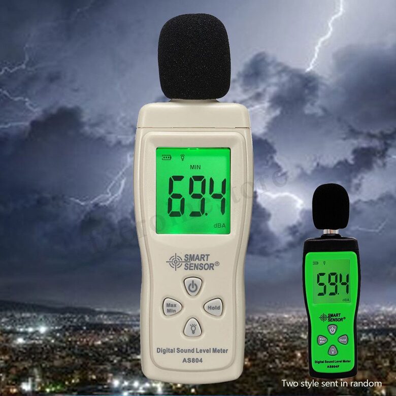 Digitālais skaņas testeris, mērītājs, 30 ~ 130 dB mērījumu diapazons