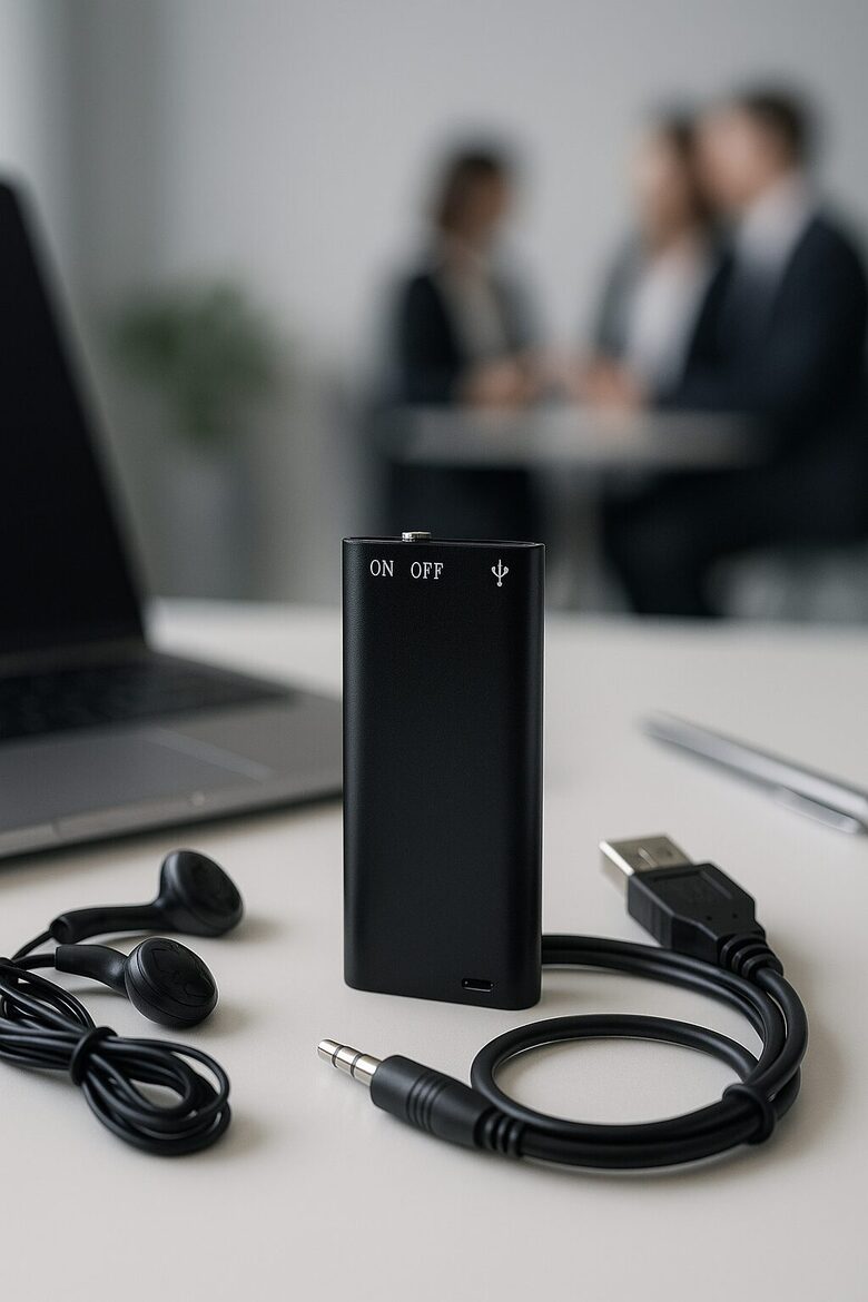 Mini lādējams diktofons ar balss aktivizāciju 47x15x5m