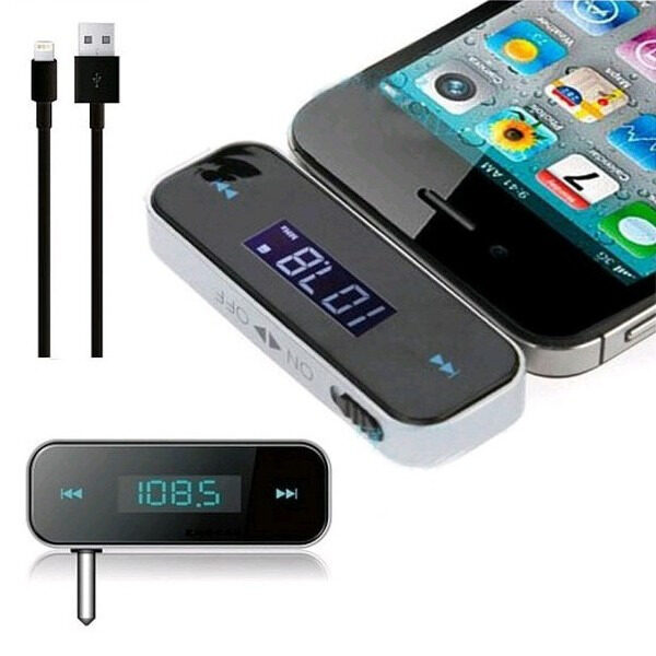 FM modulators transmitteris (slēdzams pie Telefona, mp3, mp4 utt) 3,5mm