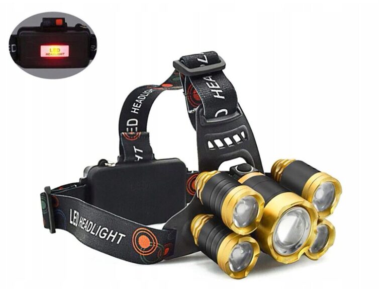 Lādējams galvas lukturis (5x Led diodes)