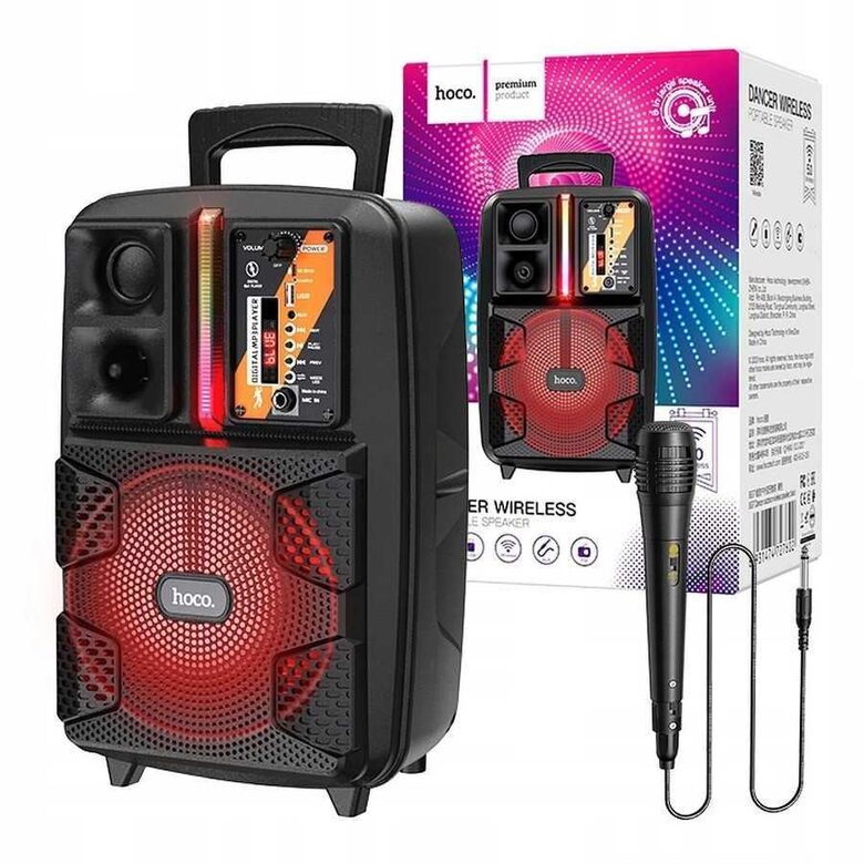 Karaoke sistēma - skaļa Bluetooth tubma + mikrofons