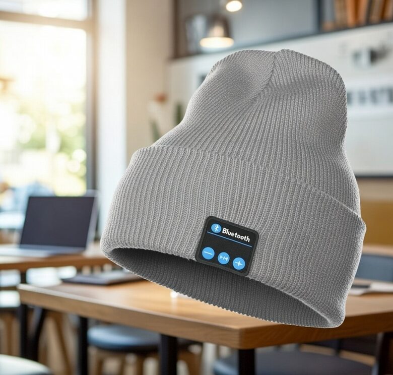 IZPĀRDOŠANA - Bezvadu Bluetooth cepure ar iebūvētām austiņām un mikrofonu (USB uzlāde)