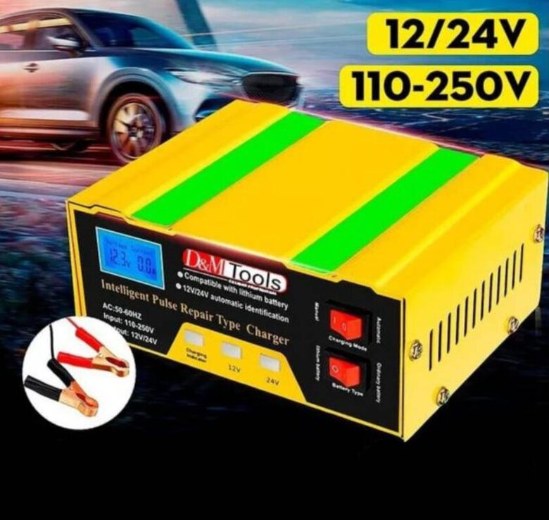 Jaudīgs Akumulatora lādētājs 12v/24v - 10A (skābes un litija akumulatoriem, mašīnām, motocikliem, smagajai tehnikai)