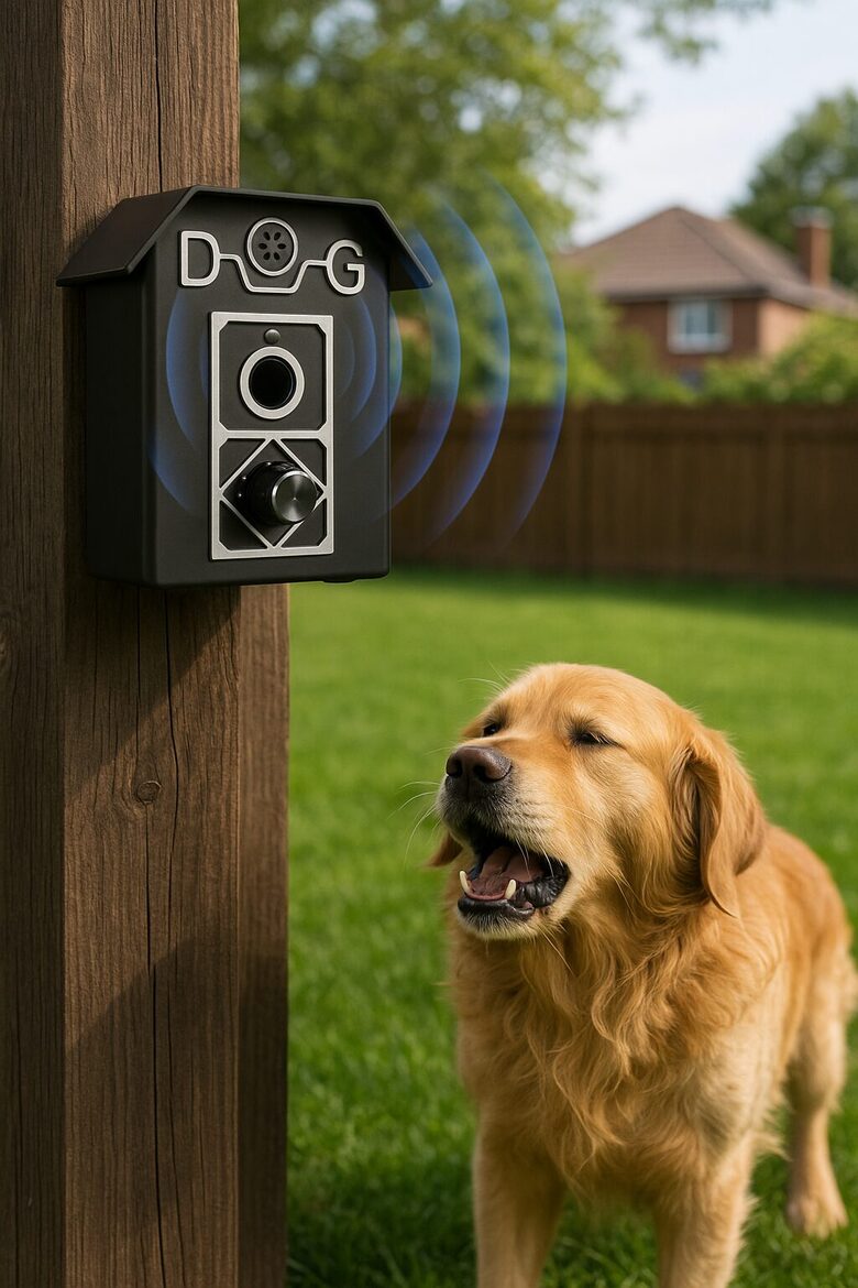 Suņu pretriešanas ierīce ar ultraskaņu (15m, iekštelpās un ārā apstākļos), antilaj