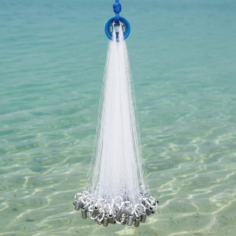 Metamais zvejas tīkls 3 m ar cinka atsvariem