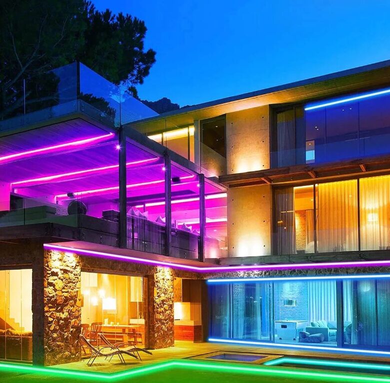 Led lenta 5m, 3528 mitruma izturīgā, silikona apvalkā, ar barošanas bloku 12v 3a