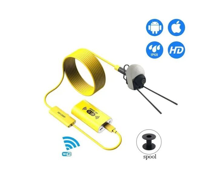 Zemūdens kamera 10m, bezvadu WiFi Pieslēgums, Makšķerēšanas Kamera