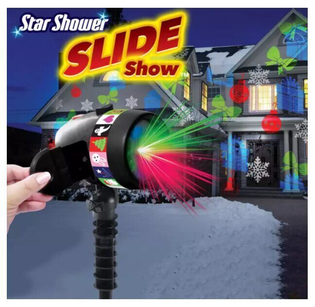 Lāzera Led projektors ar 12 slaidiem (ziemassvētki,sniegpārsliņas, ziema, helovīni, ballītes, utt)