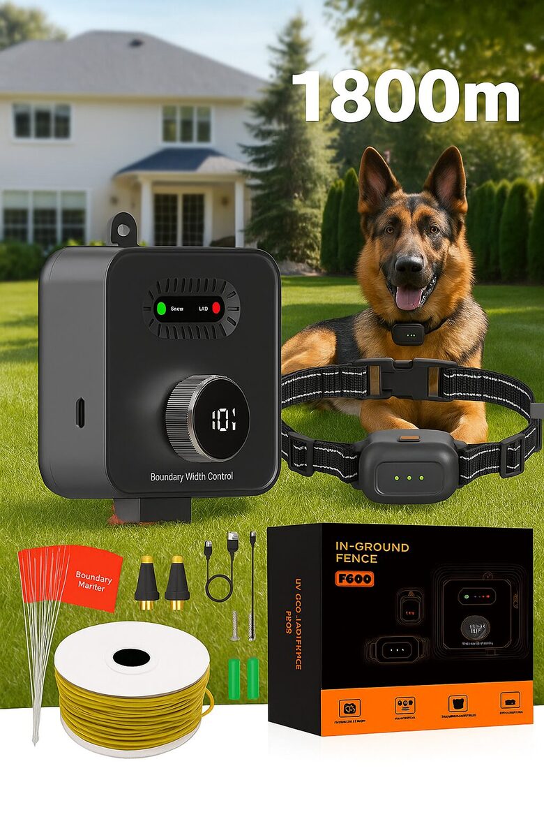 Max 1800m Viedā Elektroniskā Suņu RadioSēta ar Skaņas, Vibrācijas un Impulsa Kontroli