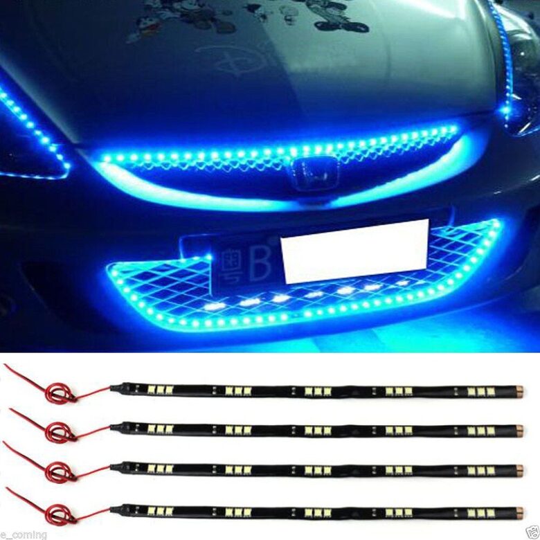 Automašīnas stilizācijas apgaismojums Komplekts: 4x 30cm - Zils