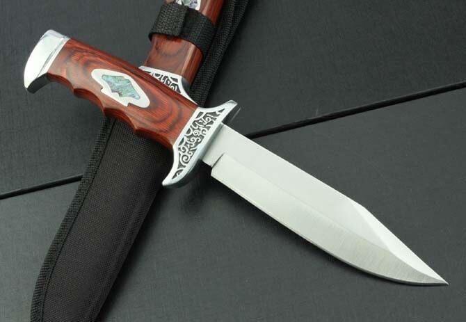 Mednieku, medību vai pārgājienu nazis, ļoti ass un izturīgs