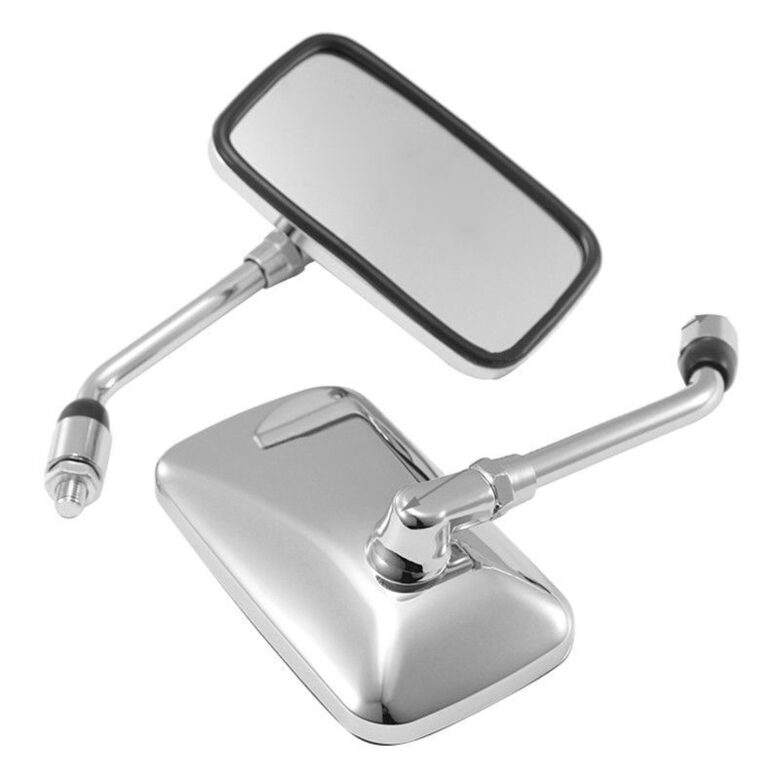 Universālie motocikla atpakaļskates spoguļi, (Moto spoguļi), pāris - 2gab, 'Skull' chrome