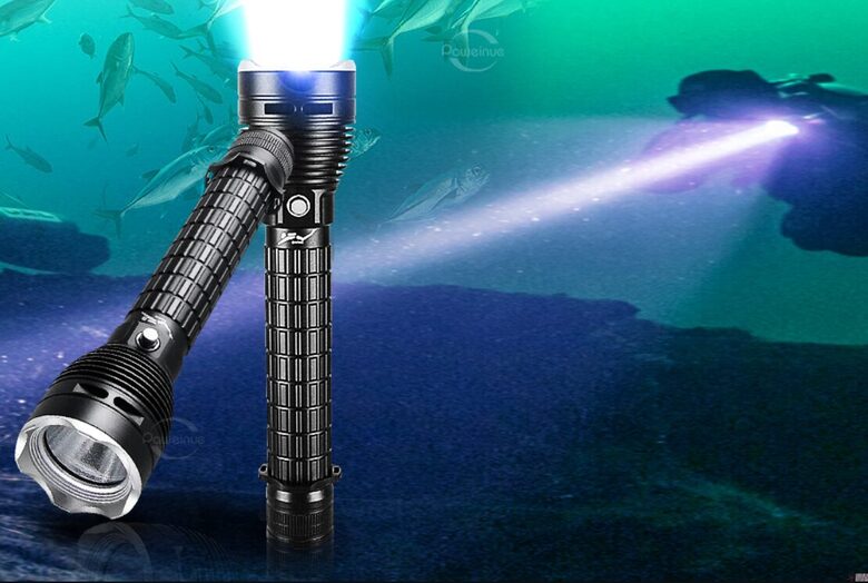 Jaudīgs Zemūdens lukturis ar akumulatoriem un lādētāju