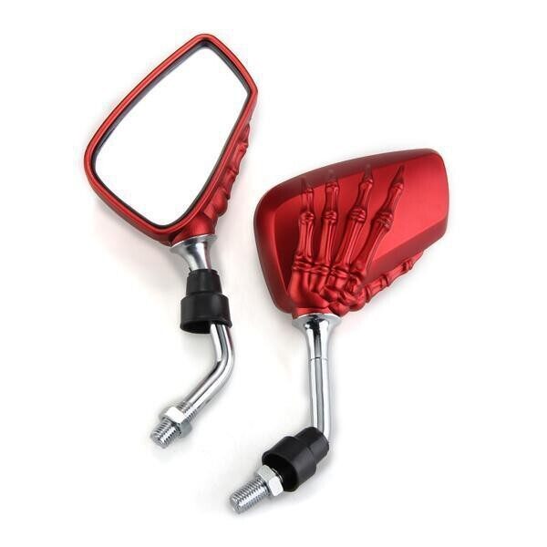 Motocikla atpakaļskates spoguļi, Moto spoguļi universālie 'Skull Red