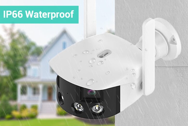 Video novērošanas wifi kamera 180 ° (dual lens, night vision, recording, Human tracking)