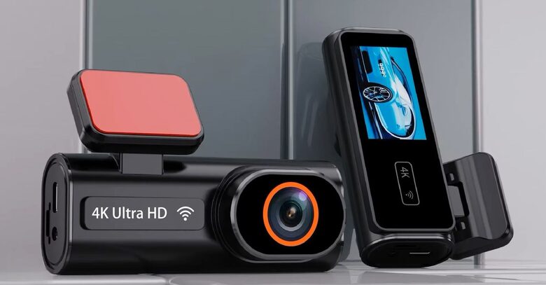 4K auto kamera ar WiFi, GPS un nakts redzamību – Dubulta videoreģistrācija priekšā un aizmugurē (UHD 2160P + 1080P)