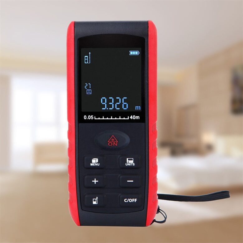 Lāzera distances attāluma mērītājs (līdz 40m), precizitāte +-2mm